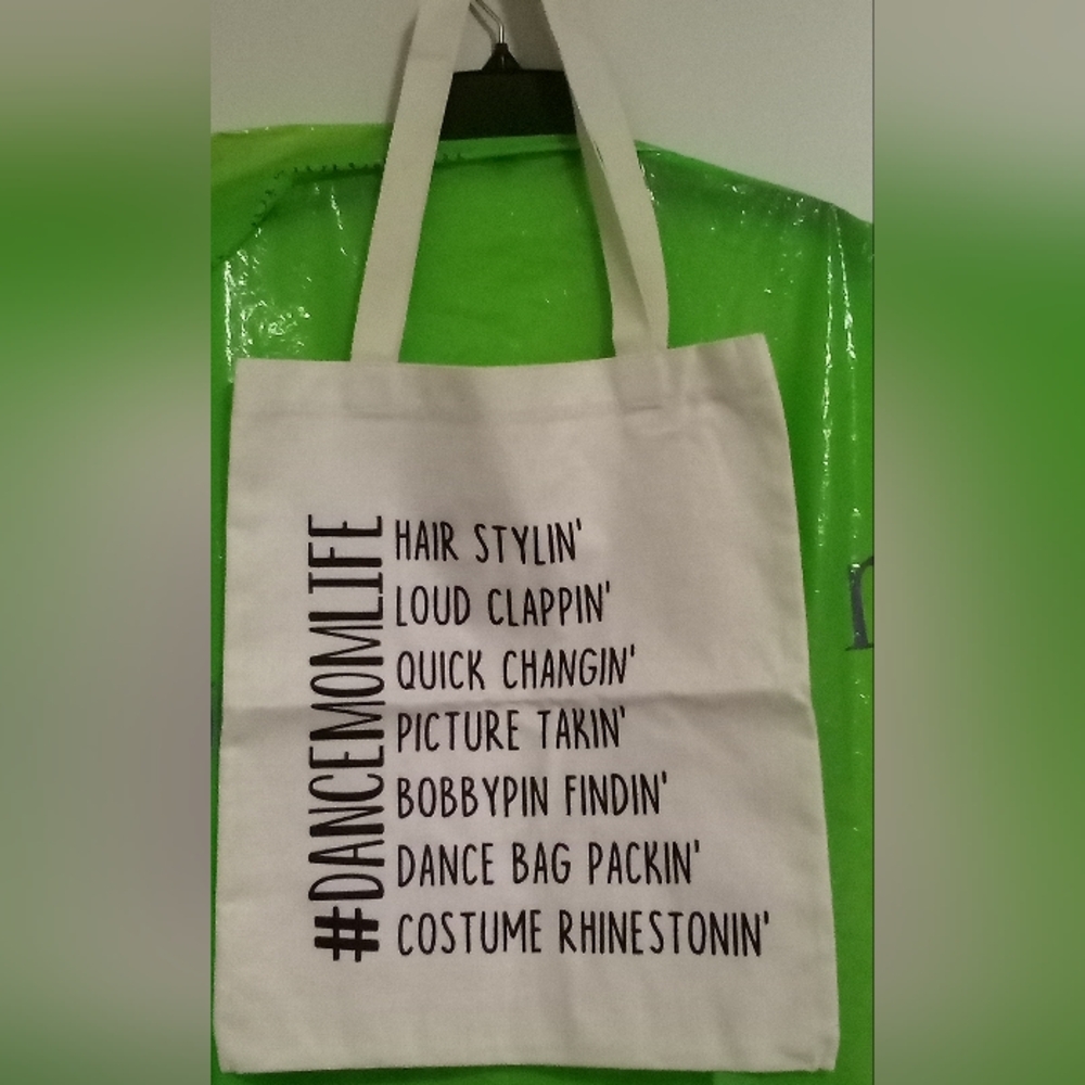 White Canvas Tote Bag with Fun Text